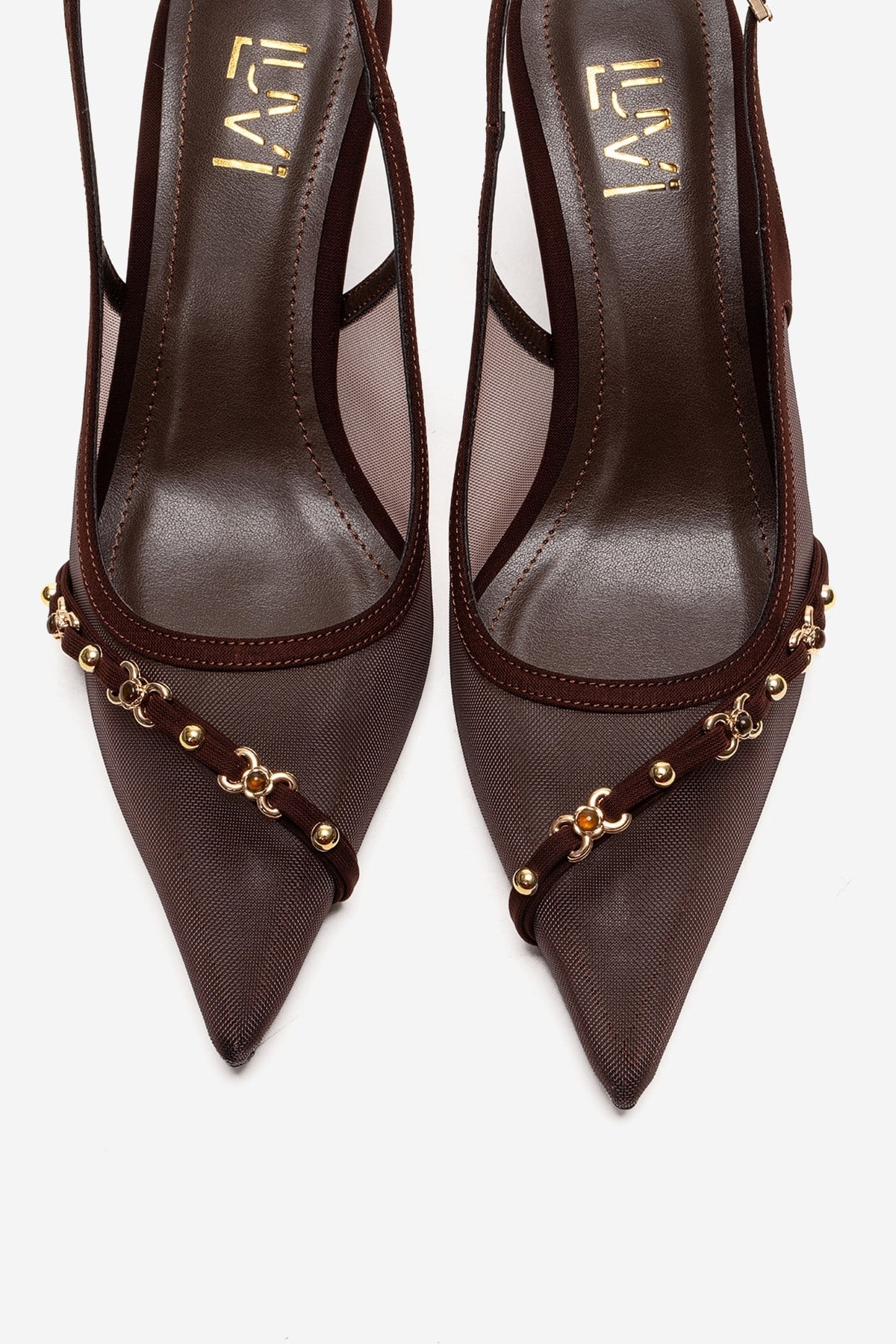 Lioren - Genuine Leather Brown Stiletto Heel (Women)