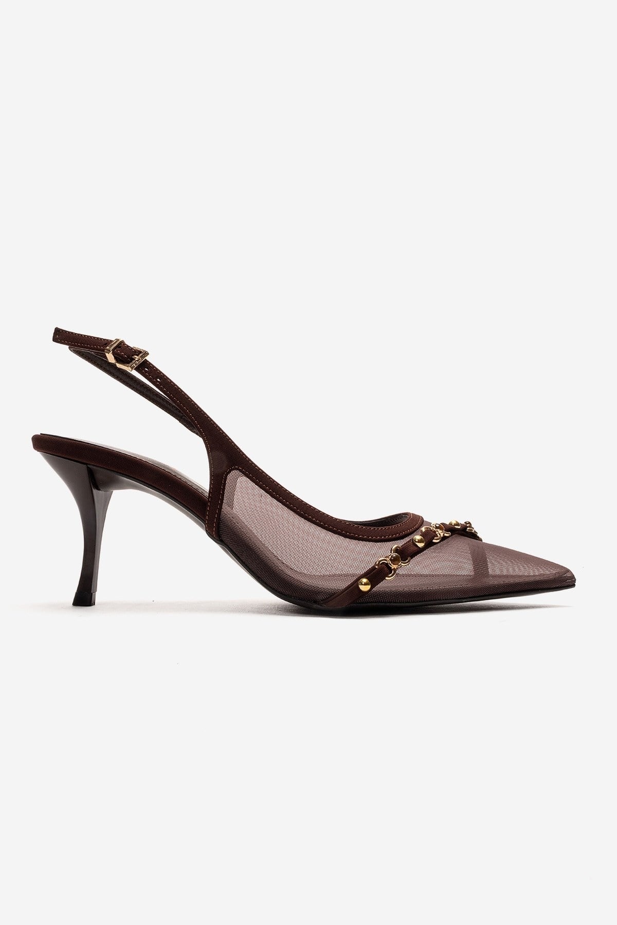 Lioren - Genuine Leather Brown Stiletto Heel (Women)