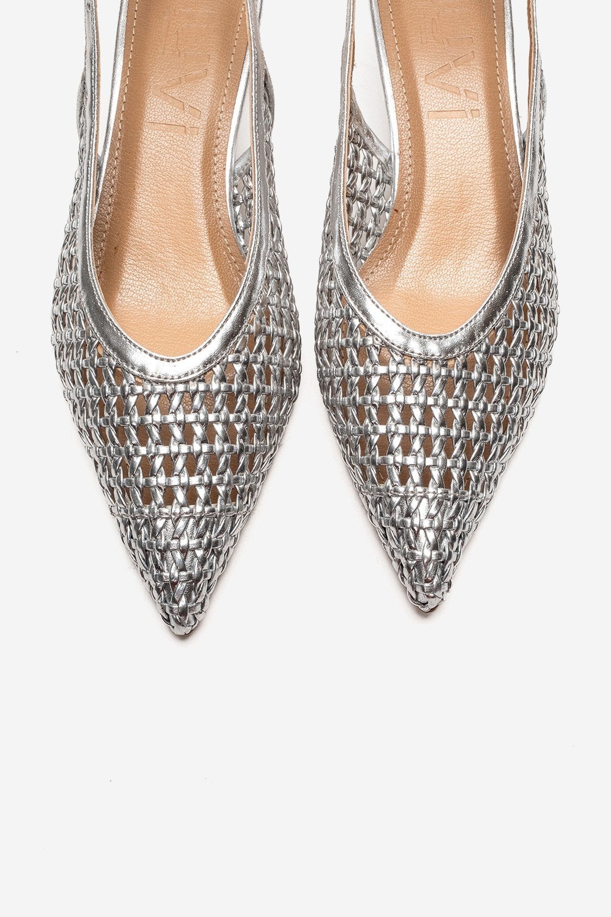 Orelis - Genuine Leather Silver Kitten Heel (Women)