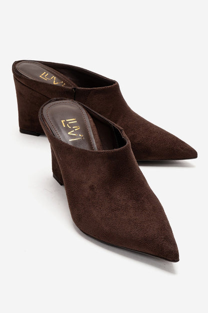 SENSO - Brown Wedge Heel Mule (Women)