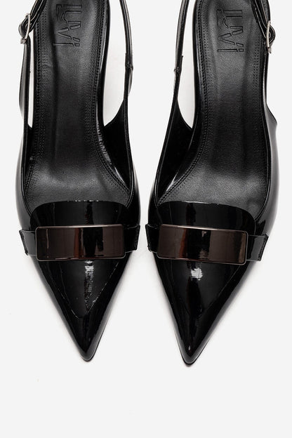 SOLLENNE - Black Stiletto Pump (Women)