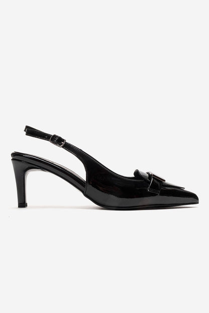 SOLLENNE - Black Stiletto Pump (Women)