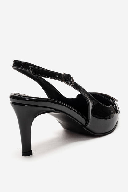 SOLLENNE - Black Stiletto Pump (Women)
