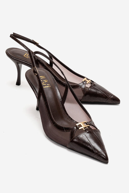 Orella - Brown Stiletto Heel Shoe (Women)