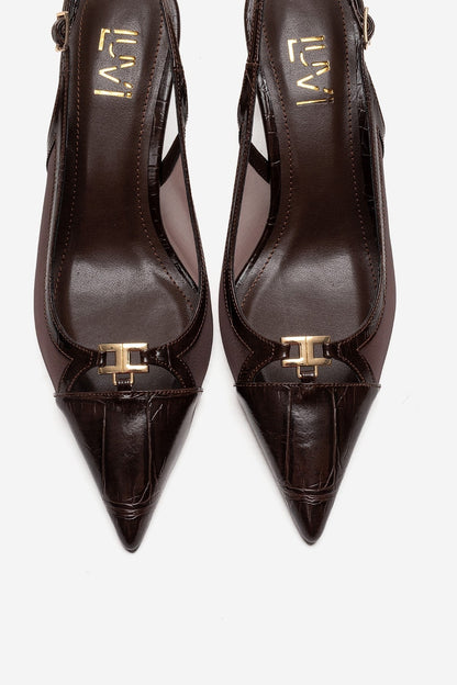 Orella - Brown Stiletto Heel Shoe (Women)