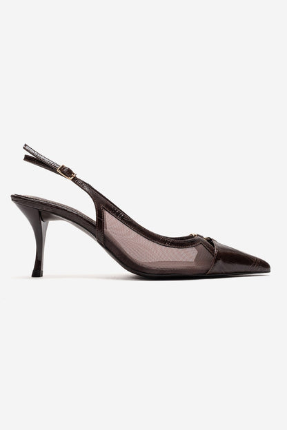 Orella - Brown Stiletto Heel Shoe (Women)