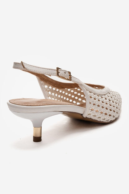 Orelis - White Kitten Heel (Women)