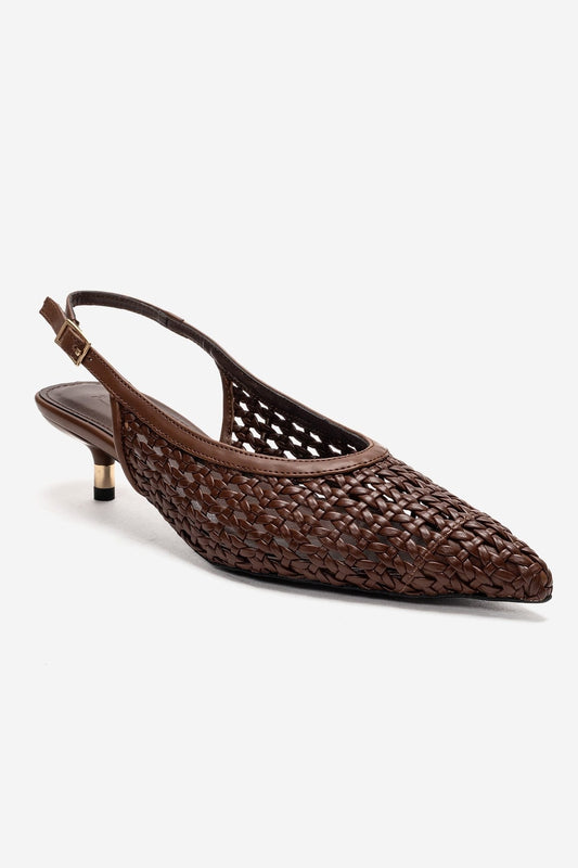 Orelis - Zapatos de tacón bajo marrones (Mujer)