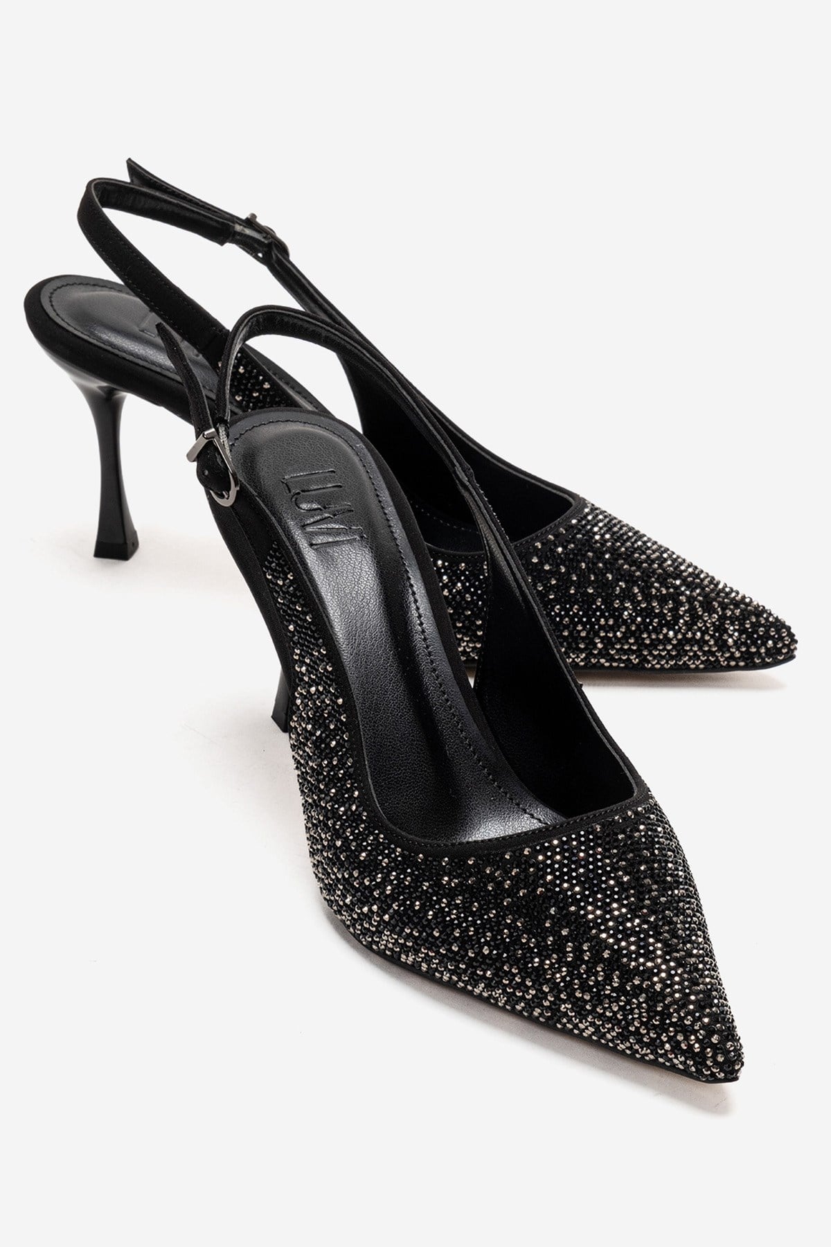 Johanna - Zapatilla de tacón de aguja negra (Mujer)