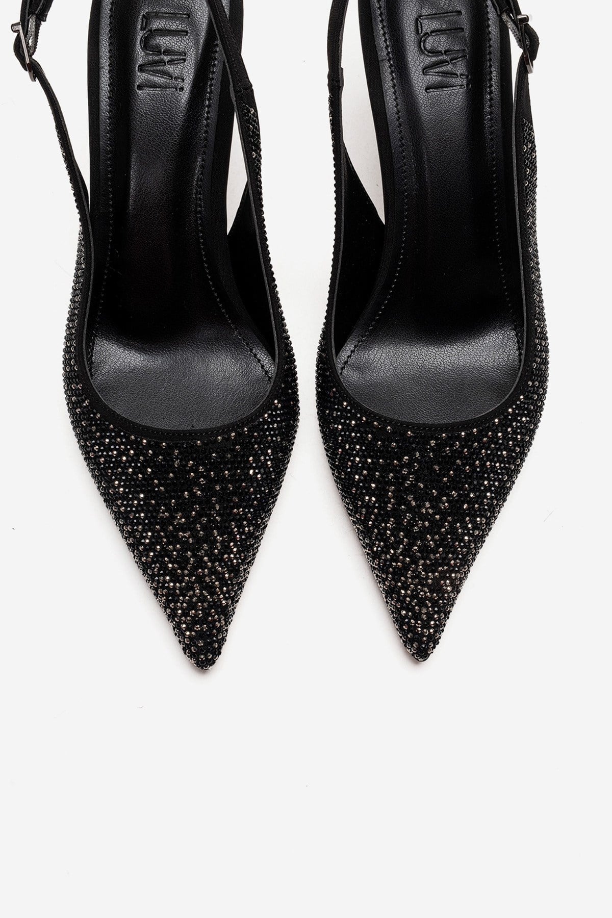 Johanna - Zapatilla de tacón de aguja negra (Mujer)