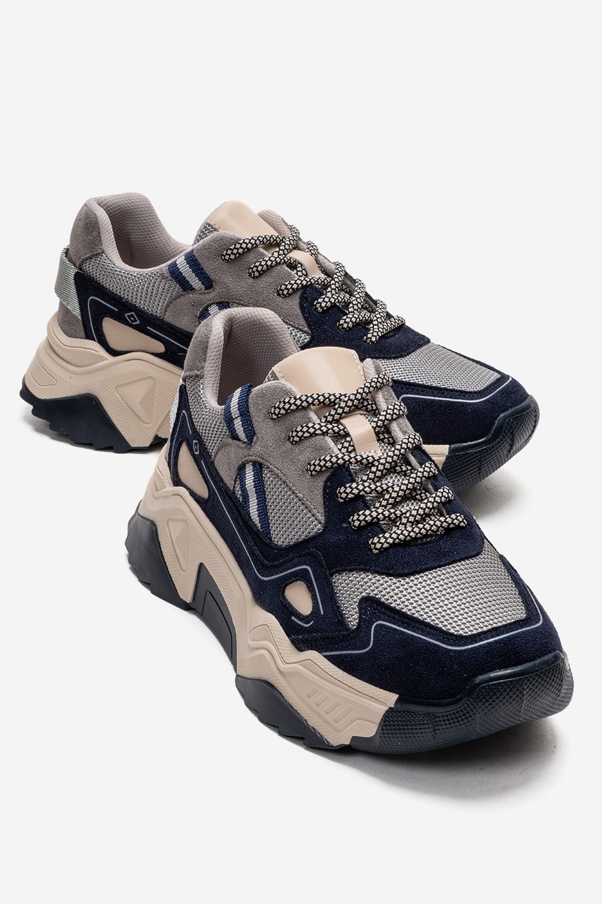 FLEUR - Zapatillas de gamuza azul marino (mujer)