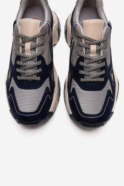 FLEUR - Zapatillas de gamuza azul marino (mujer)