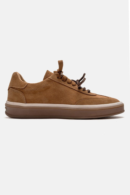 MELLE - Cognac Genuine Leather Everyday Sneaker (Women)