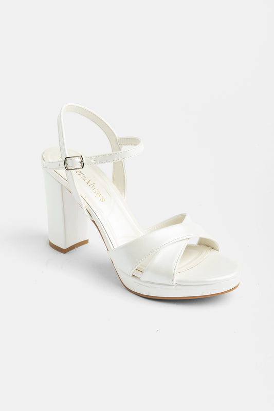 Sandalia de tacón alto Setto Slingback para novia