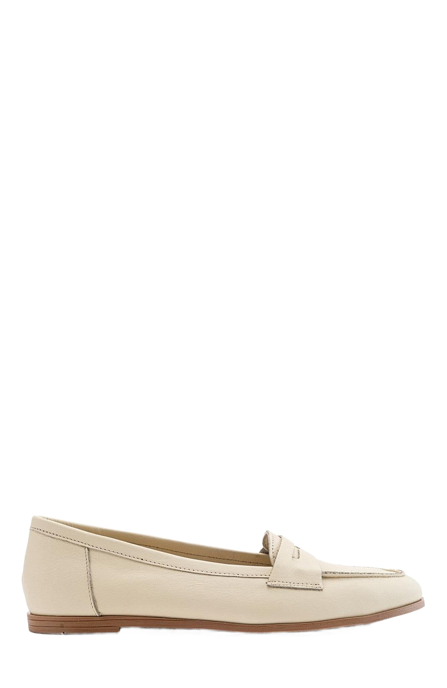 Dorothy - Light Beige Leather Loafers