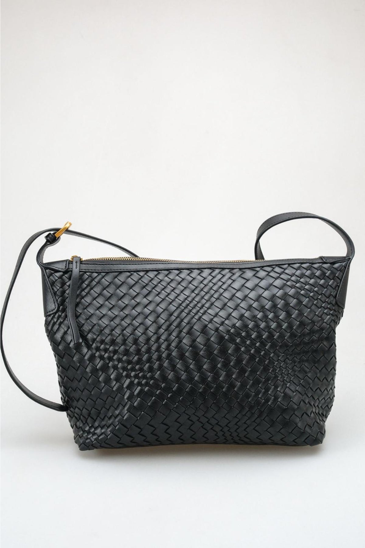 Kira - Bolso de hombro negro tejido (mujer)