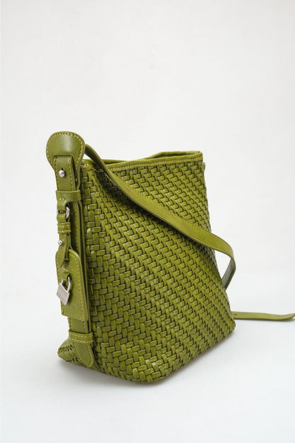 Luma - Olive Green Woven Bucket Bag (women)