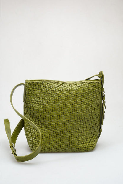 Luma - Olive Green Woven Bucket Bag (women)