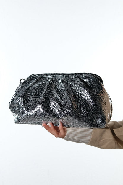 UVERA - Bolso de mano plateado con estampado (Mujer)