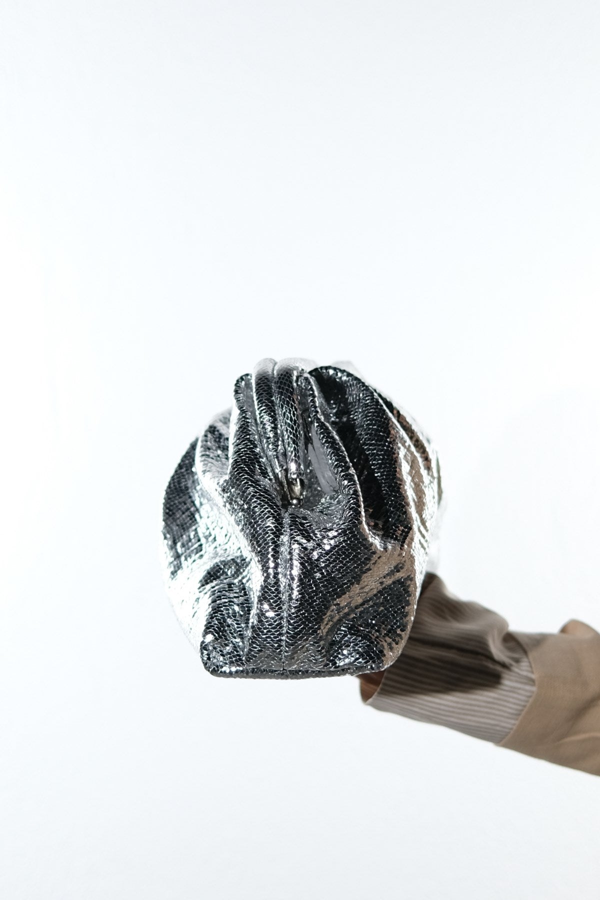 UVERA - Bolso de mano plateado con estampado (Mujer)