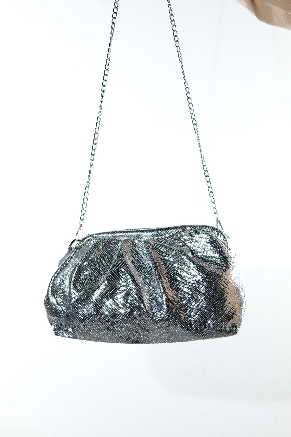 UVERA - Bolso de mano plateado con estampado (Mujer)