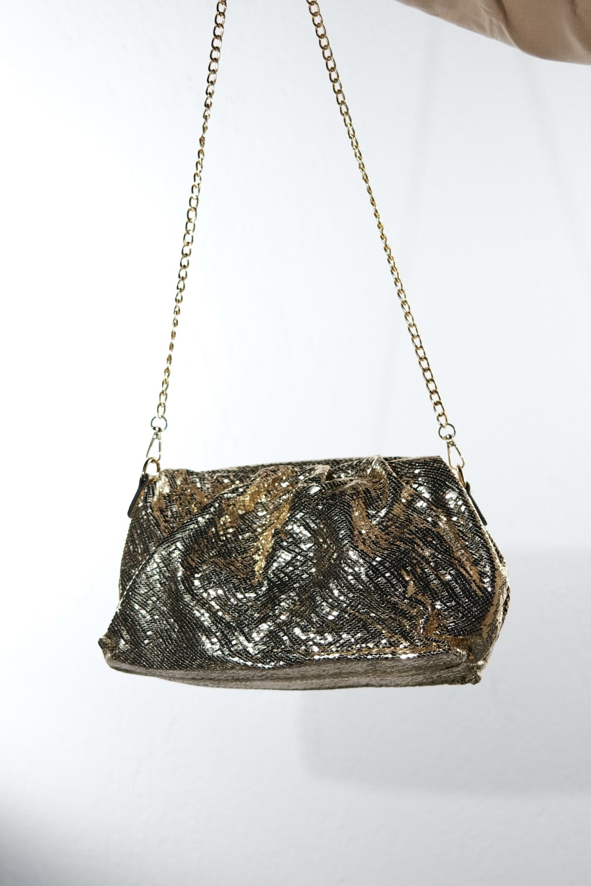UVERA - Bolso de mano con estampado dorado (Mujer)