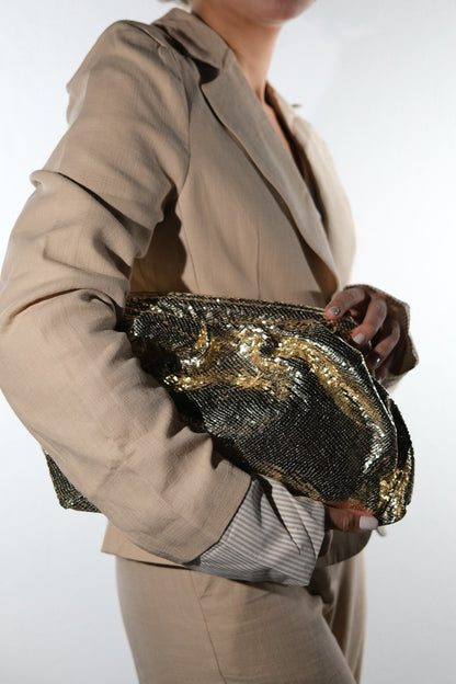 UVERA - Bolso de mano con estampado dorado (Mujer)