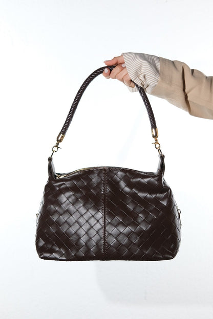 GIANNA - Cognac Genuine Leather Shoulder Bag (Women)