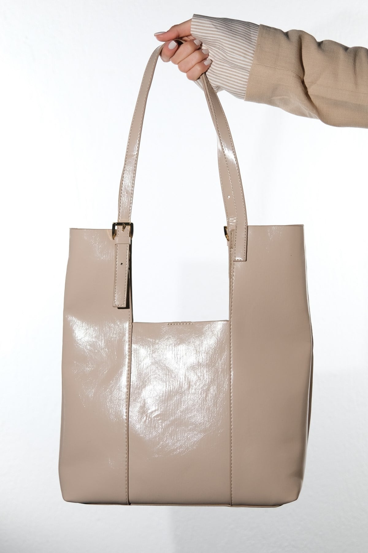 UTOPIA - Taupe Cilt Shoulder Bag (Women)
