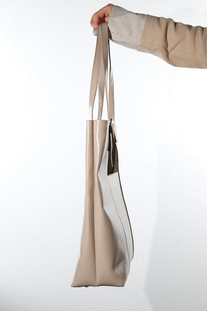 UTOPIA - Taupe Cilt Shoulder Bag (Women)