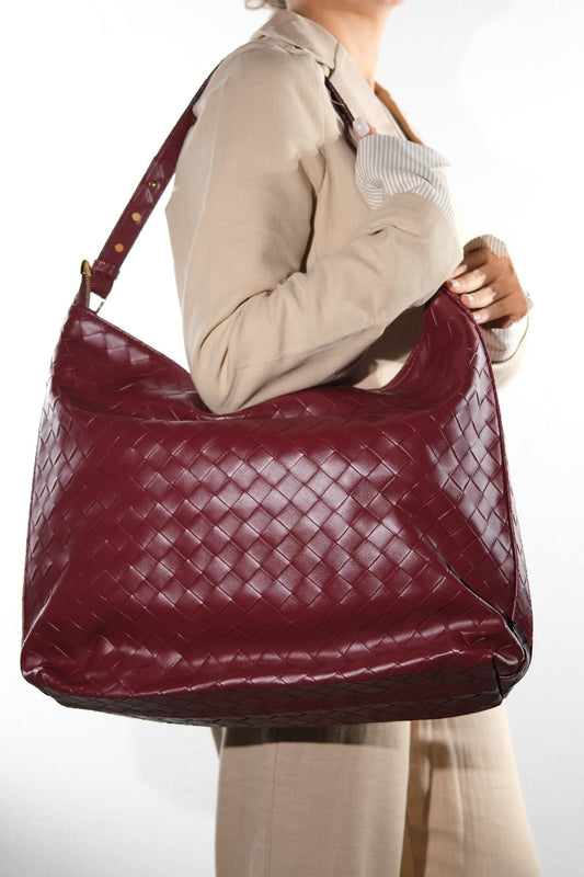 ALERMİNE - Burgundy Shoulder Bag (Women)