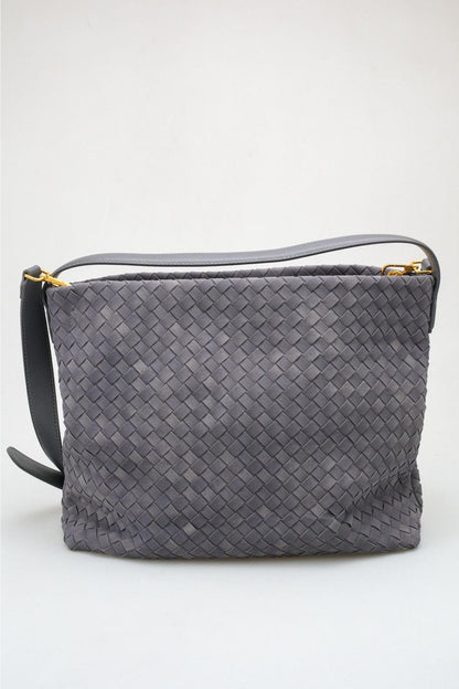 Luna - Grey Woven Shoulder Bag (women)