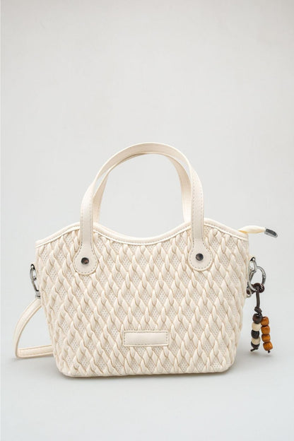 Amalfi - White Textured Diamond Satchel (women)