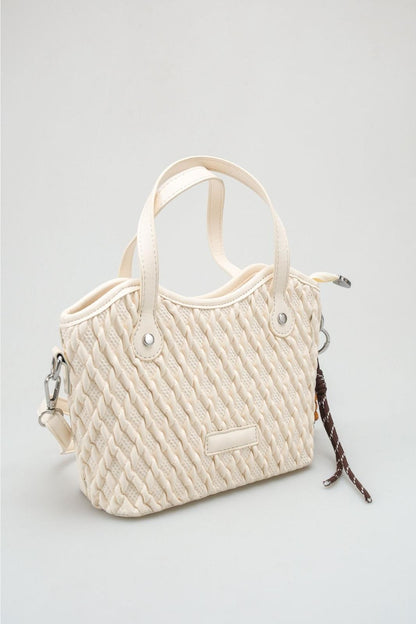 Amalfi - White Textured Diamond Satchel (women)