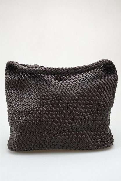 Bellini - Dark Brown Intrecciato Hobo Bag With Pouch Set (women)