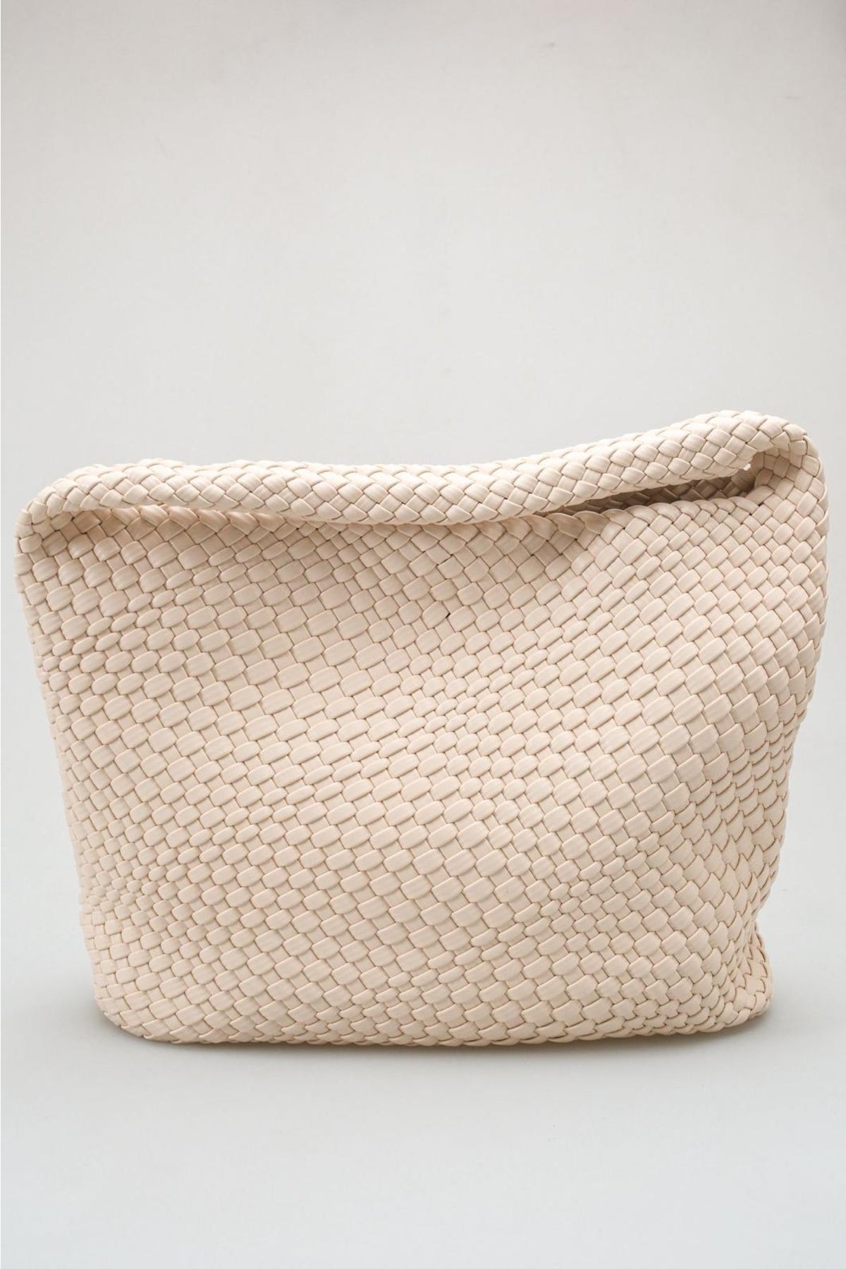 Bellini - Bolso hobo trenzado blanco con set de neceser (mujer)