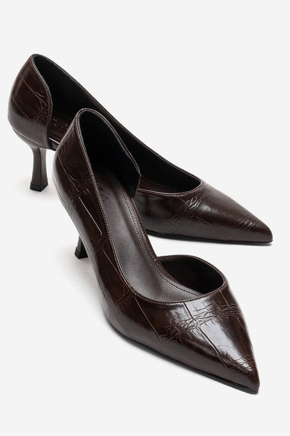 AREL - Zapatos de tacón de aguja marrones (mujer)