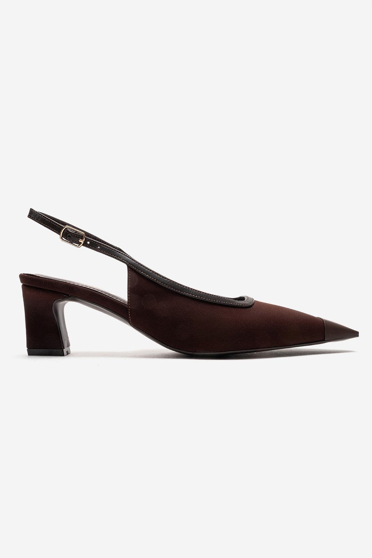 HILDA - Zapatos de tacón de bloque en color marrón (Mujer)