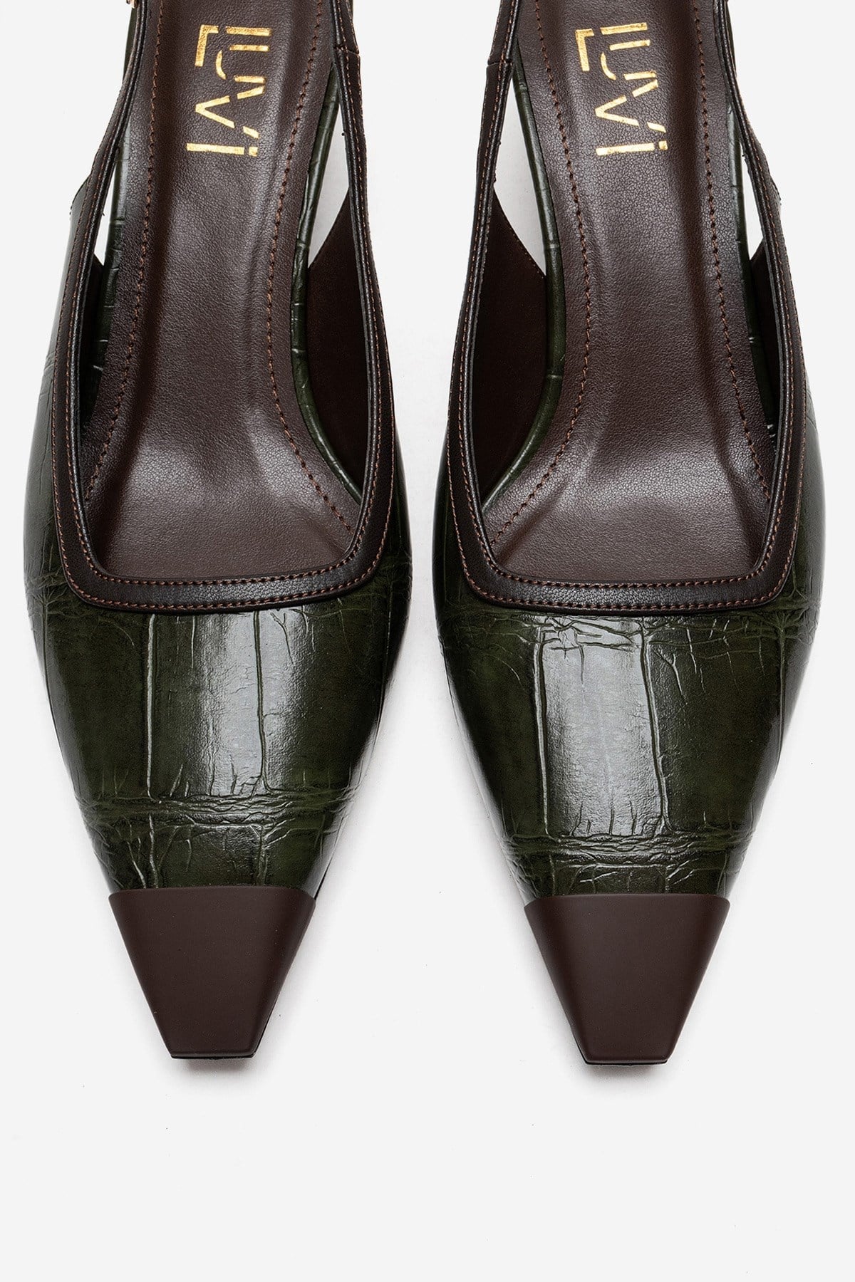 HILDA - Green Block Heel Pump (Women)