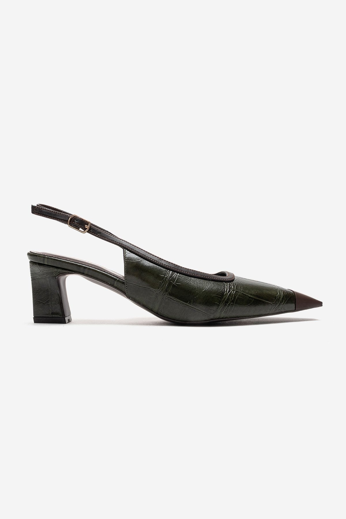 HILDA - Green Block Heel Pump (Women)