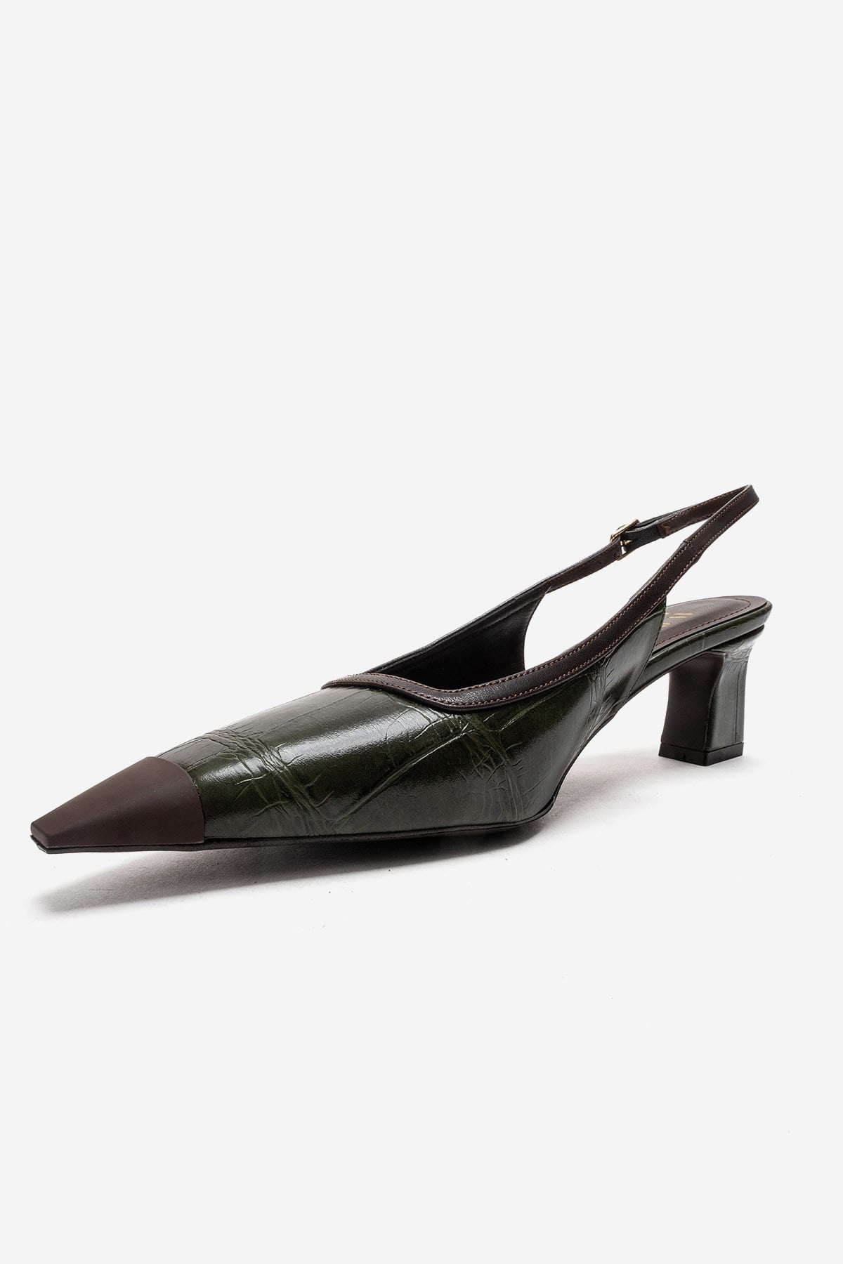 HILDA - Green Block Heel Pump (Women)
