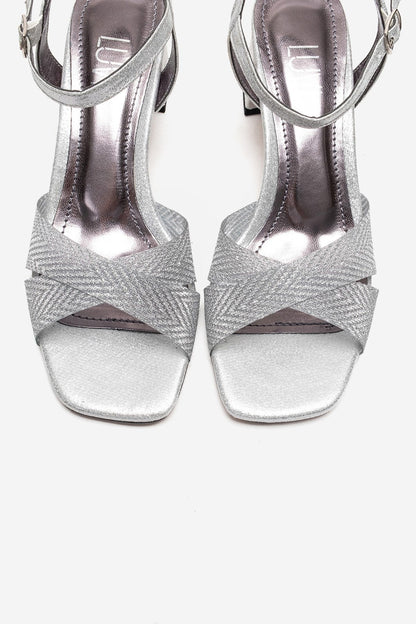 MILAGRO - Silver Block Heel Pump (Women)