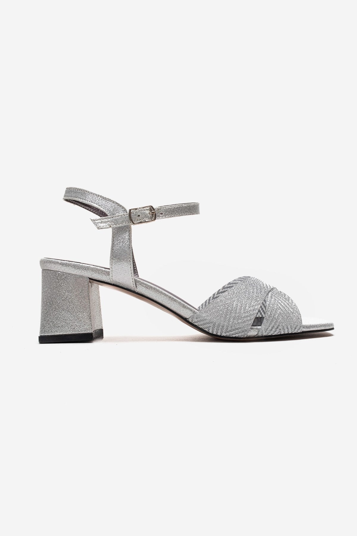 MILAGRO - Silver Block Heel Pump (Women)