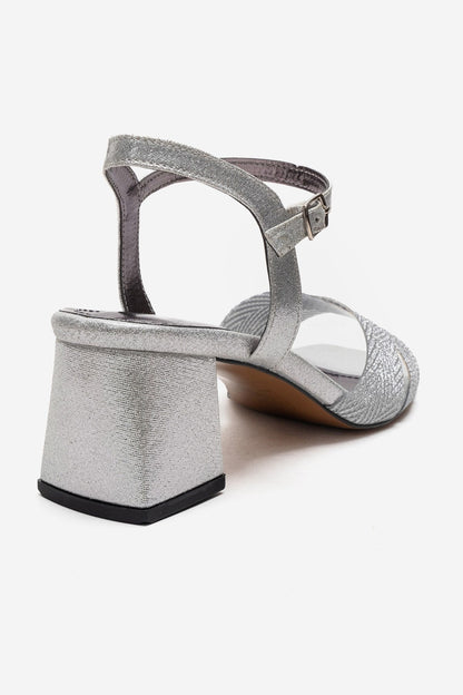 MILAGRO - Silver Block Heel Pump (Women)