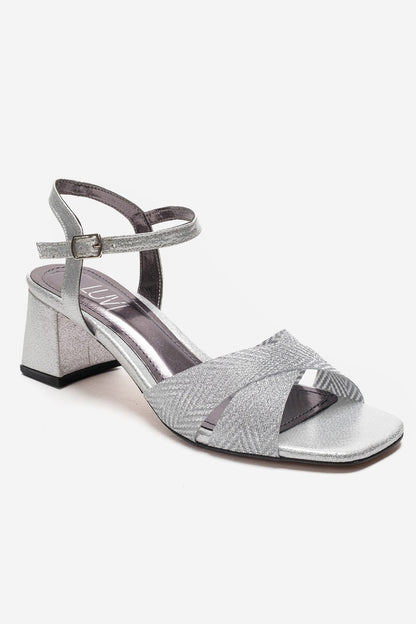 MILAGRO - Silver Block Heel Pump (Women)