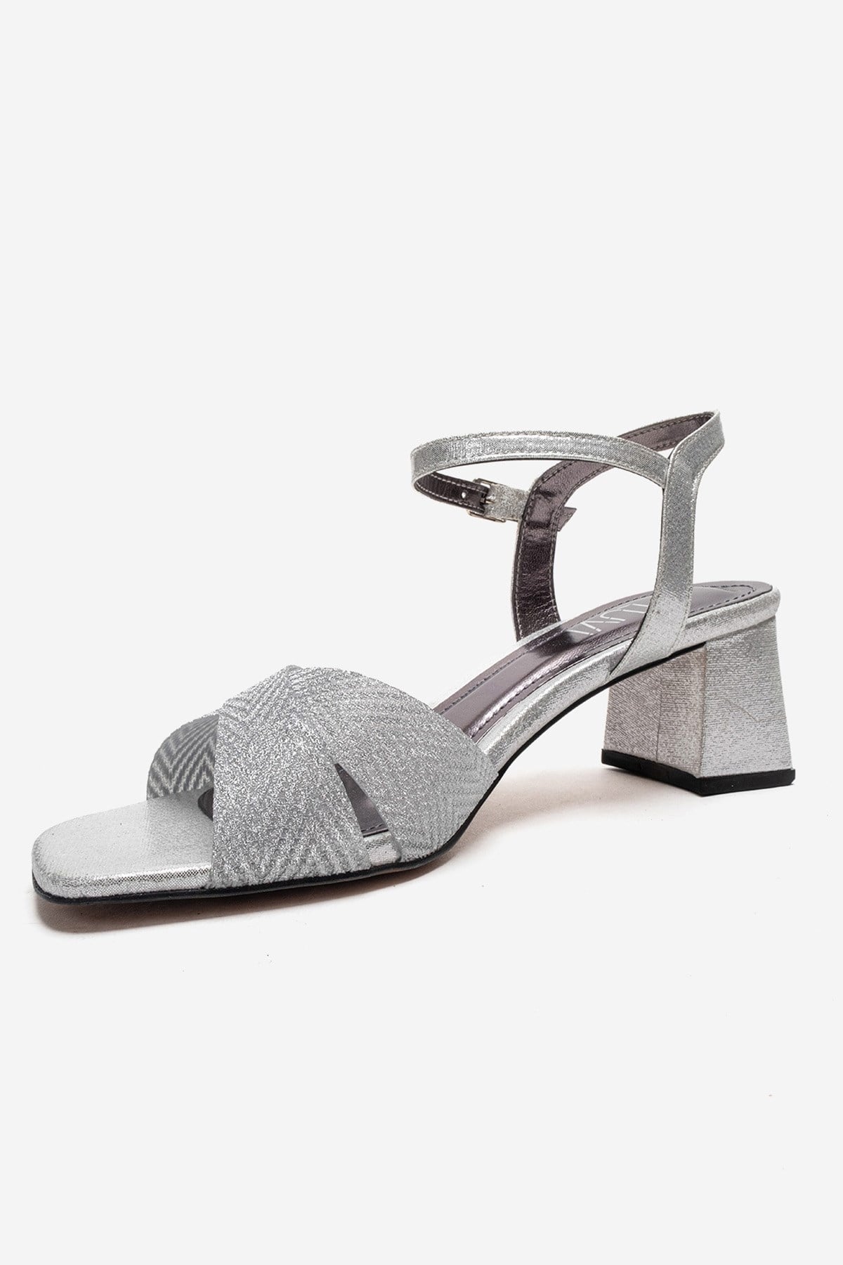 MILAGRO - Silver Block Heel Pump (Women)