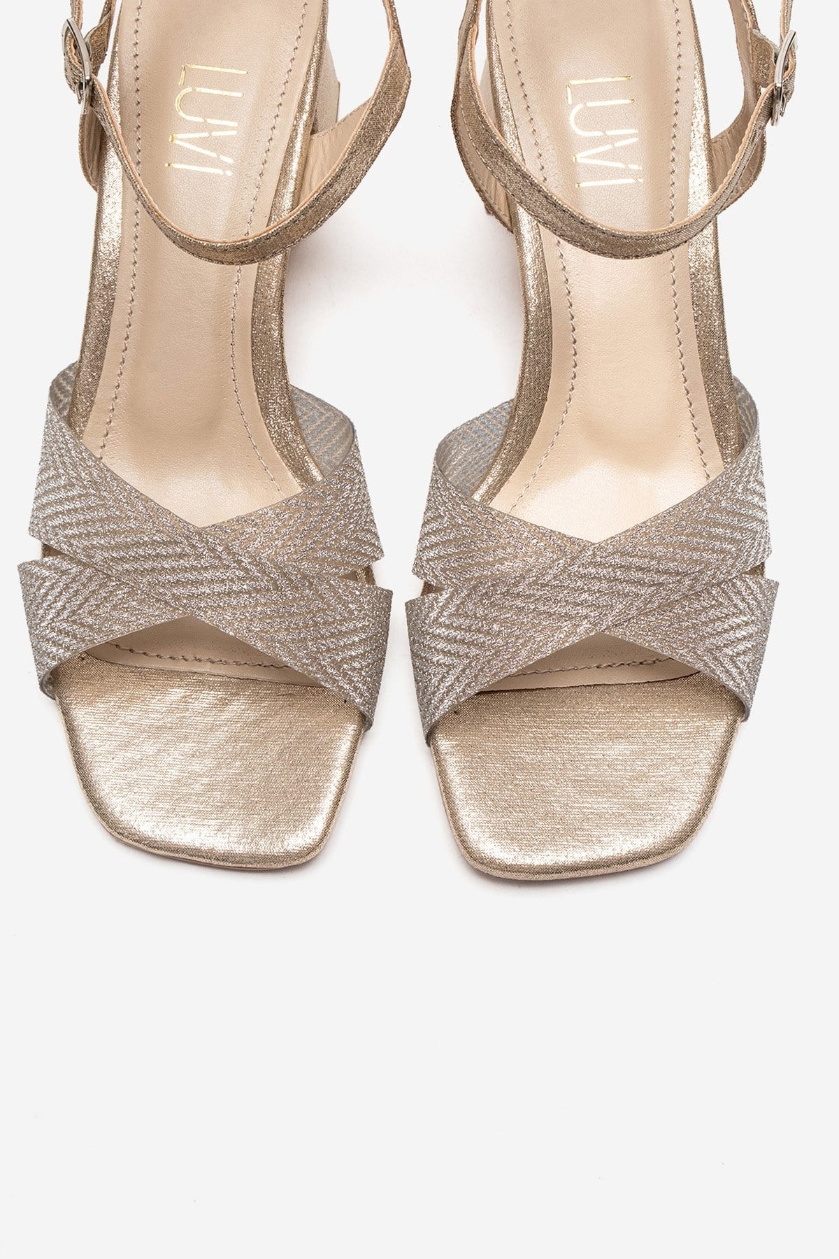 MILAGRO - Gold Block Heel Pump (Women)