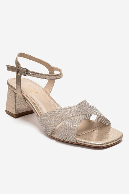 MILAGRO - Gold Block Heel Pump (Women)
