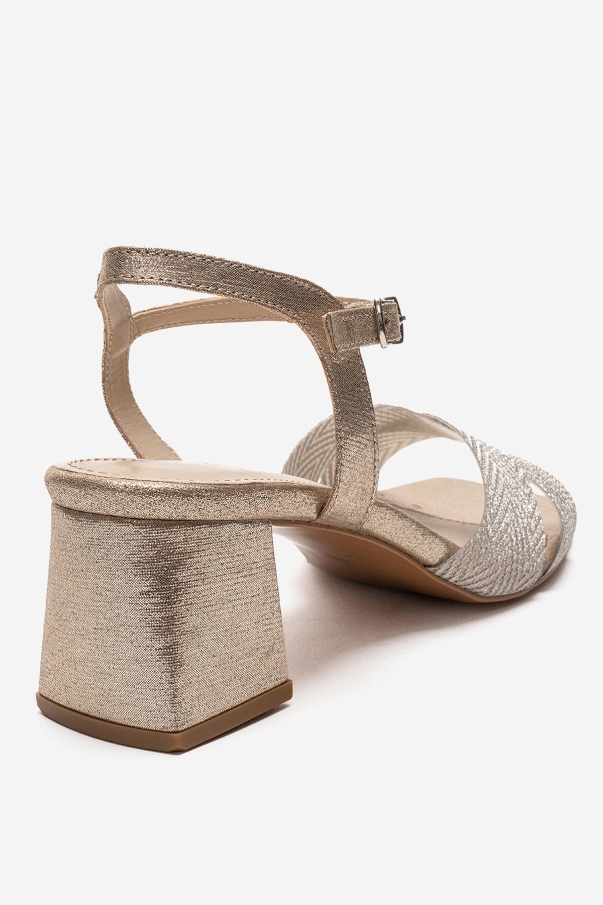 MILAGRO - Gold Block Heel Pump (Women)
