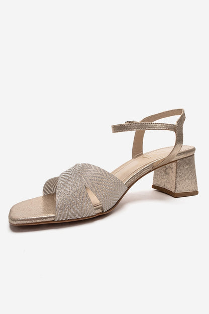 MILAGRO - Gold Block Heel Pump (Women)
